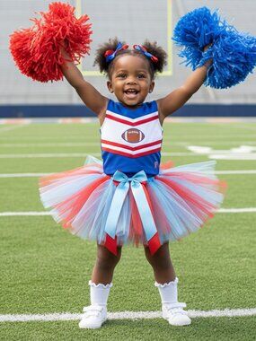 Red & Blue Layered Tulle Skirt | little girl/Toddler